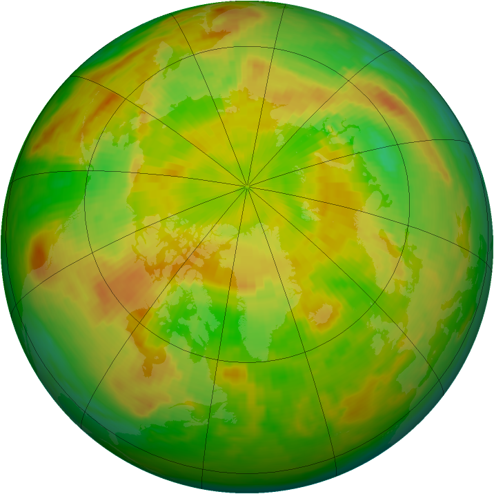 Arctic ozone map for 27 May 1989